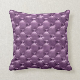 Luxe glam Tufted Leather Opulent Amethyst Plum Kussen