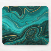 Luxe glam turquoise abstract patroon muismat (Voorkant)
