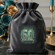 Luxe Glam Turquoise en Gouden 60e Verjaardagsfeest
