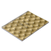 Luxe Glam Warm Gold Faux Velvet Notitieboek (Linkerzijde)
