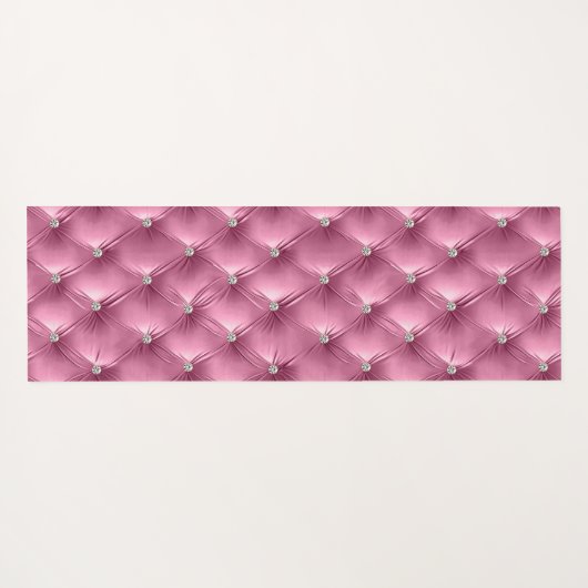 Luxe Glam Warm Gold Faux Velvet Yogamat (Achterkant (horizontaal))