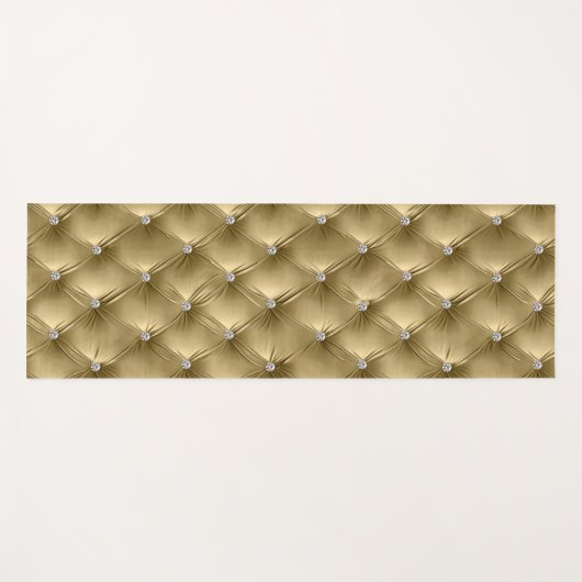 Luxe Glam Warm Gold Faux Velvet Yogamat (Voorkant (horizontaal))