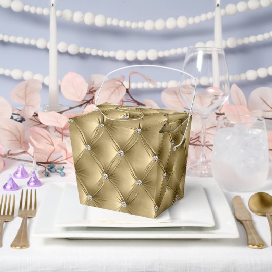 Luxe Glam Warm Goud Nep Velvet Bedankdoosjes (Huwelijk)