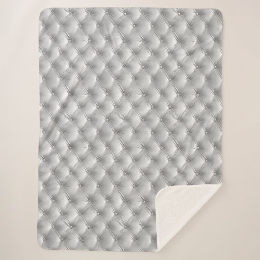 Luxe Glam Zacht Grijs Faux Velvet Sherpa Deken (Voorkant)