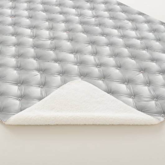 Luxe Glam Zacht Grijs Faux Velvet Sherpa Deken (3/4)