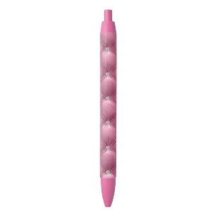 Luxe Glam Zacht Roze Nep Fluwelen Kerst Zwarte Inkt Pen