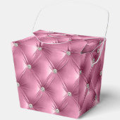 Luxe Glam Zacht Roze Nepfluwelen Stof Bedankdoosjes (Voorkant)