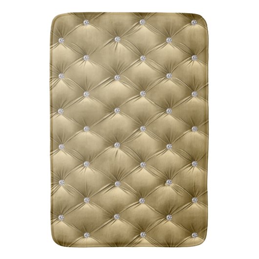 Luxe Glam Zacht Warm Goud Faux Velvet Badmat (Voorkant Verticaal)