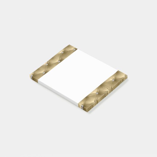 Luxe Glam Zacht Warm Goud Faux Velvet Post-it® Notes (Schuin)