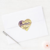 Luxe Glamor Paars Gold Glitter Cupcake Baking Hart Sticker (Envelop)