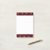 Luxe glamour meiden rood nepvloerkleed post-it® notes (Op bureau)