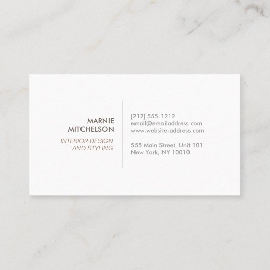 LUXE  GLAMOUR VISITEKAARTJE (Achterkant)