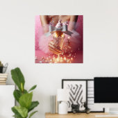 luxe glamour zomer romantisch dessert poster (Thuiskantoor)