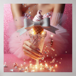  luxe glamour zomer romantisch dessert poster