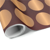 Luxe glamoureuze bordeaux en gouden grote stippen cadeaupapier (Rol Hoek)
