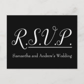 Luxe, glamoureuze "R.S.V.P." Briefkaart (Voorkant)