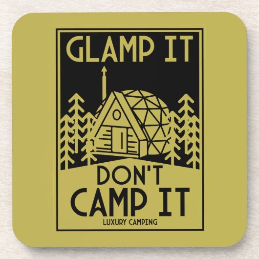 Luxe glamping bier onderzetter (Voorkant)