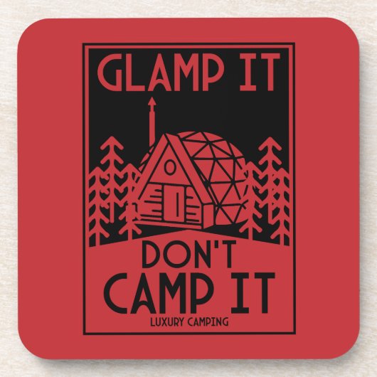 Luxe glamping bier onderzetter (Voorkant)