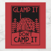 Luxe glamping wijn etiket (Enkel label)