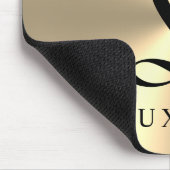 Luxe glanzend goud metallisch aangepast monogram muismat (Hoek)