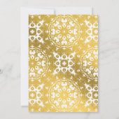 Luxe glanzend gouden damast pensioenfeestje kaart (Achterkant)