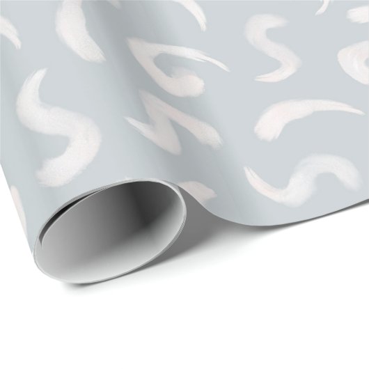 Luxe Glanzende abstracte Patroon bruiloft Cadeaupapier (Rol Hoek)