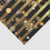 Luxe Glanzende Gouden Sneeuwvlokken en Sterren Tissuepapier (Detail)