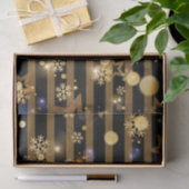 Luxe Glanzende Gouden Sneeuwvlokken en Sterren Tissuepapier (Geschenk)