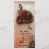 Luxe Glanzende Koperen Quinceañera Menu (Voorkant)