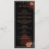 Luxe Glanzende Koperen Quinceañera Menu (Achterkant)