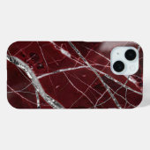 Luxe glanzende rode marmer Case-Mate iPhone case (Achterkant (horizontaal))