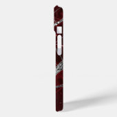 Luxe glanzende rode marmer Case-Mate iPhone case (Achterkant / Links)