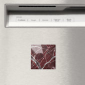 Luxe glanzende rode marmer magneet (Insitu (Vaatwasser))