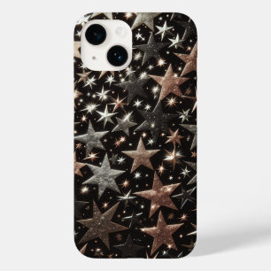 Luxe glanzende sterren telefoonhoesje - Roze goud  Case-Mate iPhone 14 Hoesje
