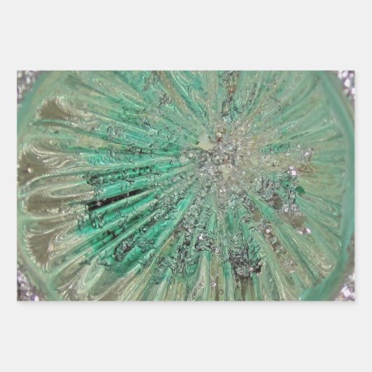 Luxe Glas Kerst Ornamenten Juwelen Rijk Inpakpapier Vel (Voorkant)