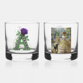 Luxe Glas Set - Gepersonaliseerd Monogram A