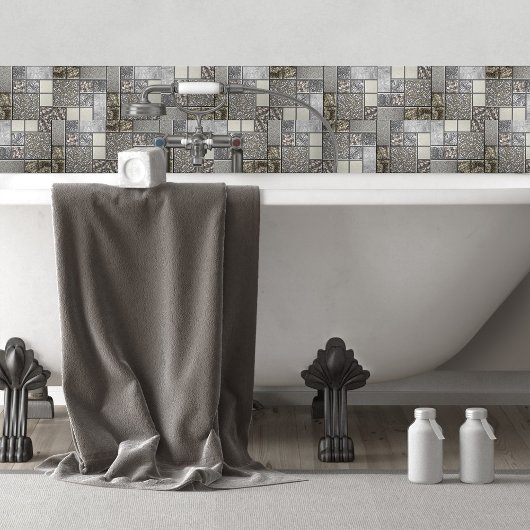 Luxe Glas, Shell & Metaal Geometrisch N4 Tegeltje