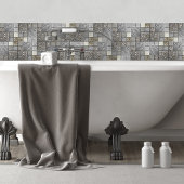 Luxe Glas, Shell & Metaal Geometrische N1 Tegeltje