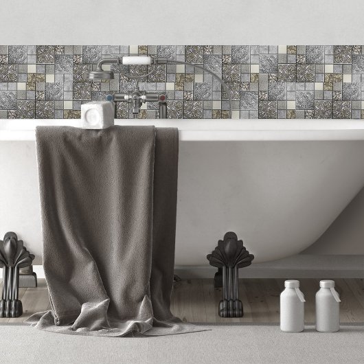 Luxe Glas, Shell & Metaal Geometrische N1 Tegeltje