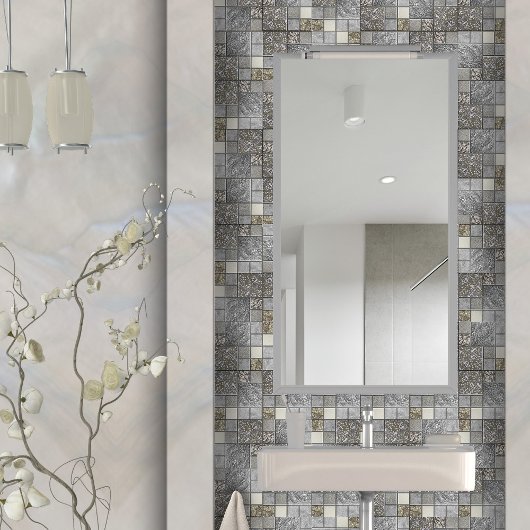 Luxe Glas, Shell & Metaal Geometrische N1 Tegeltje