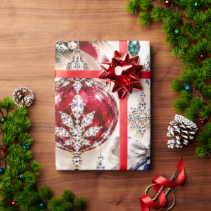 Luxe Glasparels Kerst Inpakpapier