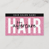 Luxe glazen roze haaruitbreidingen na zorg visitekaartje (Voorkant)
