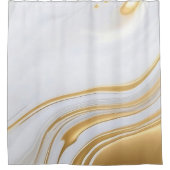 Luxe Glided Golden Marble Douchegordijn (Voorkant)