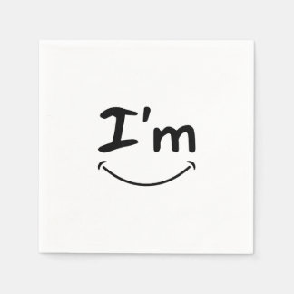 luxe glimlach op papier servet