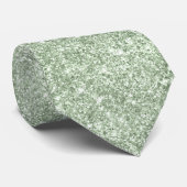 Luxe glinsterend licht saliegroen glitter stropdas (Opgerold)