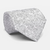 Luxe glinsterend licht zilver glitter stropdas (Opgerold)