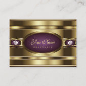 Luxe Glinsterende Gouden en Paarse Glitzy Strass Visitekaartje (Voorkant)