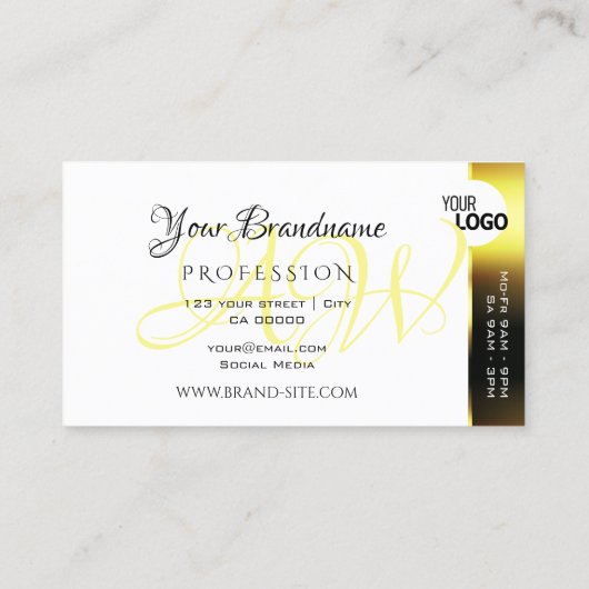 Luxe glinsterende gouden kleurrijke strepen toevoe visitekaartje (Achterkant)