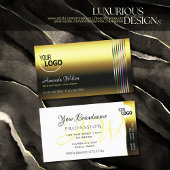 Luxe glinsterende gouden kleurrijke strepen toevoe visitekaartje