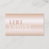 Luxe glinsterende licht Roos Golden Mirror Font Visitekaartje (Voorkant)